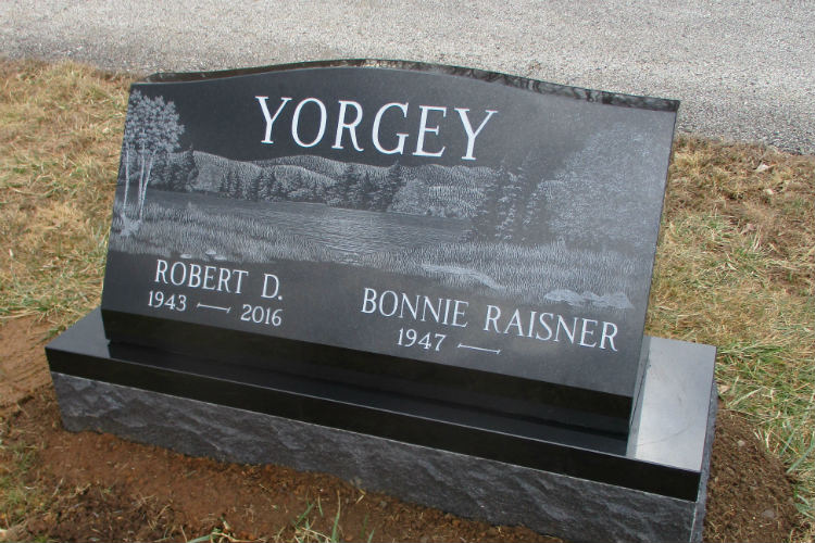 A tombstone with the word “Yorgey” written on it