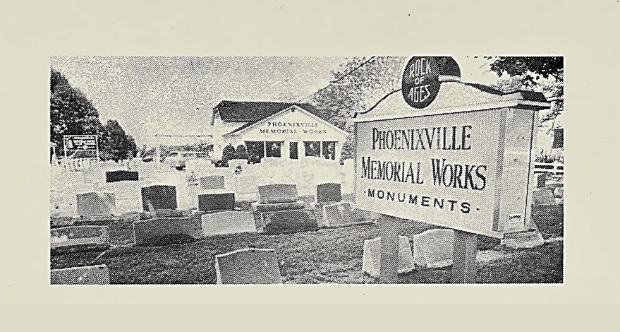 An old photograph of Phoenixville Memorial Works